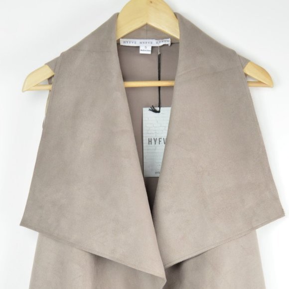 NWT HYFVE Faux Suede Belted Vest Sizes: S, L - Picture 6 of 7